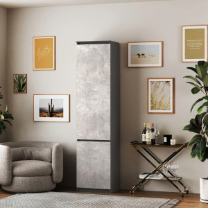 Шафа-пенал зі штангою T-218 500х498х2117 мм Антрацит/Бетон