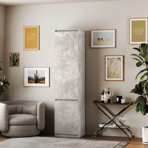 Шафа-пенал зі штангою T-218 500х498х2117 мм Бетон