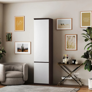 Шафа-пенал зі штангою T-218 500х498х2117 мм Венге Магія/Білий