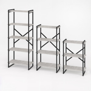 Комплект стелажів у стилі лофт Ant-4 2100х300х1800 мм Бетон