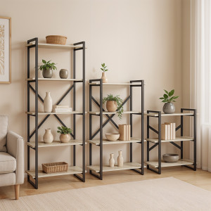 Комплект стелажів у стилі лофт Ant-4 2100х300х1800 мм Дуб Сонома