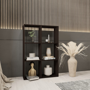 Стелаж для книг та декору на 6 комірок GP-16 720х230х1078 мм Венге Магія