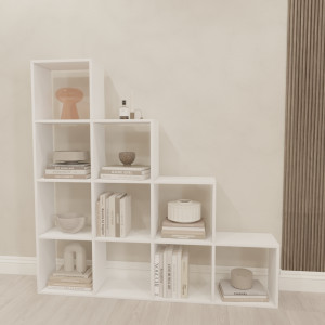 Стелаж для книг та декору на 10 комірок GP-8 1424х230х1430 мм Білий