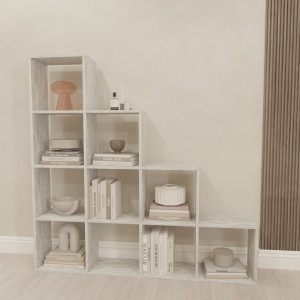 Стелаж для книг та декору на 10 комірок GP-8 1424х230х1430 мм Бетон