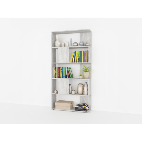 Стелаж для книг та декору P-23 800x236x1626 мм Бетон фото № 1