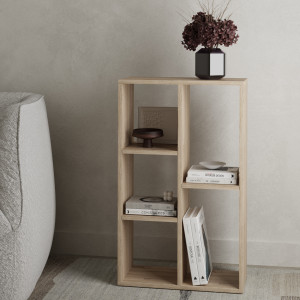 Стелаж для книг та декору на 5 комірок P-35 495x230x800 мм Дуб Сонома