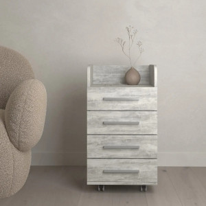 Тумба офісна на коліщатках K-04 400х356х664 мм Бетон