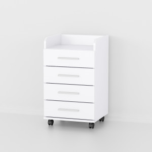 Тумба офісна на коліщатках K-04 400х356х664 мм Білий