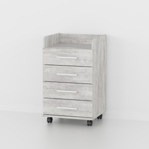 Тумба офісна на коліщатках K-04 400х356х664 мм Бетон