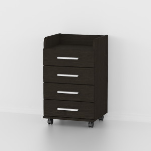 Тумба офісна на коліщатках K-04 400х356х664 мм Венге Магія