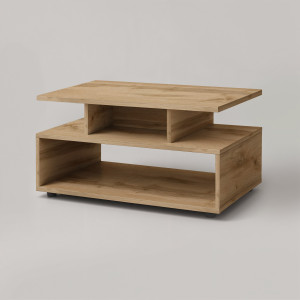 Стіл журнальний з полицями Carlos 800х500х400 мм Дуб Тахо
