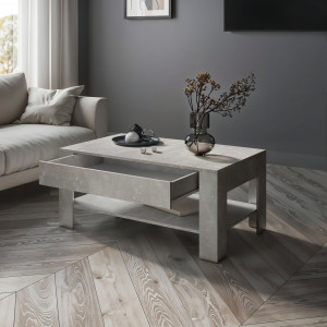 Журнальний стіл з шухлядою S-5 ДСП 16 мм 1000х650х480 мм Бетон