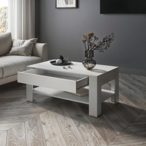 Журнальний стіл з шухлядою S-5 ДСП 16 мм 1000х650х480 мм Білий Журнальний стіл з шухлядою S-5 ДСП 16 мм 1000х650х480 мм Білий