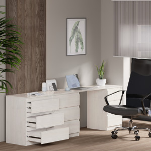 Комод Line КF6+F3 ДСП 2300x450x780 мм Шамоні світлий