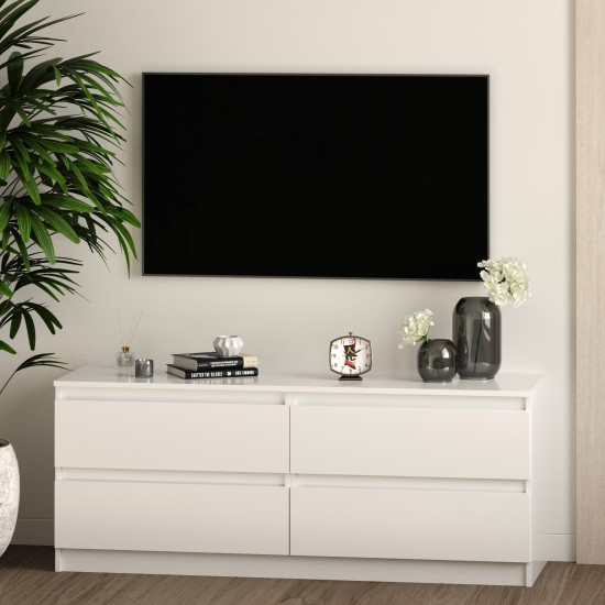 Комод TV Line ТVF4 ДСП 1400x450x560 мм Білий