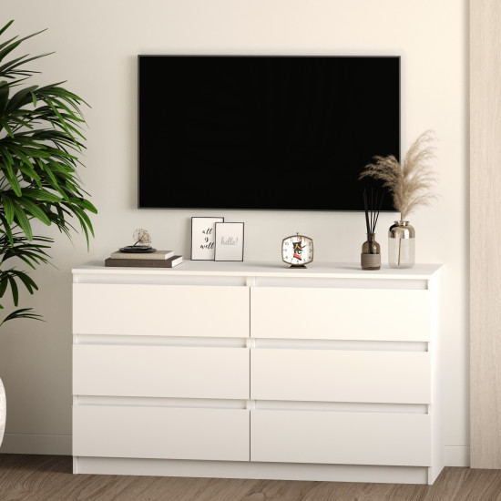 Комод TV Line ТVF6 ДСП 1400x450x800 мм Білий (8600519)