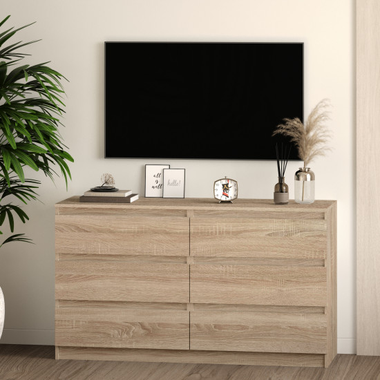 Комод TV Line ТVF6 ДСП 1400x450x800 мм Дуб сонома (13560049)