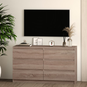 Комод TV Line ТVF6 ДСП 1400x450x800 мм Дуб сонома Трюфель (8604479)