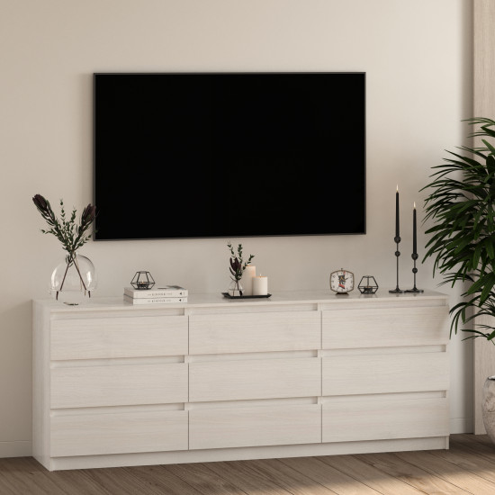 Комод TV Line ТVF9 ДСП 2100x450x800 мм Шамоні світлий