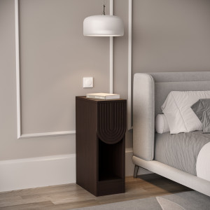 Тумба приліжкова з шухлядою MDF-T-13 200х350х595 мм Венге Магія/Тикове Дерево