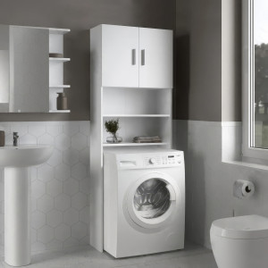 Тумба під пральну машину у ванну GT-107 640х250х1900 мм Білий