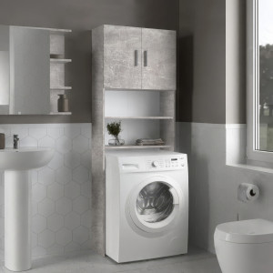 Тумба під пральну машину у ванну GT-107 640х250х1900 мм Бетон