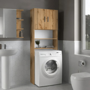 Тумба під пральну машину у ванну GT-107 640х250х1900 мм Дуб Аппалачі