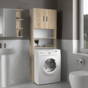 Тумба під пральну машину у ванну GT-107 640х250х1900 мм Дуб Сонома