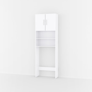 Тумба під пральну машину у ванну GT-107 640х250х1900 мм Білий