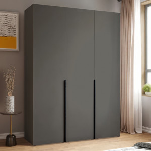 Шафа з полицями та штангою ST-0027 1800x520х2200 мм Антрацит 