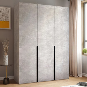 Шафа з полицями та штангою ST-0027 1800x520х2200 мм Бетон