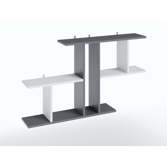 Полиця настінна FT-8 1048х180х600 мм Антрацит/Білий  фото № 2