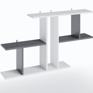 Полиця настінна FT-8 1048х180х600 мм Білий/Антрацит