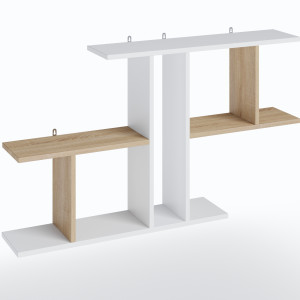 Полиця настінна FT-8 1048х180х600 мм Білий/Дуб Сонома