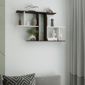 Полиця настінна FT-8 1048х180х600 мм Венге Магія/Білий Полиця настінна FT-8 1048х180х600 мм Венге Магія/Білий