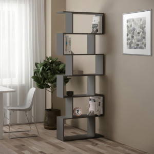 Стелаж для дому книг та декору на 6 комірок GT-56 700х238х1922 мм Антрацит Стелаж для дому книг та декору на 6 комірок GT-56 700х238х1922 мм Антрацит
