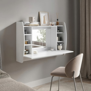 Туалетний стіл з дзеркалом навісний S-3+Z 1100х485х750 мм Білий