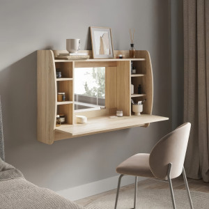 Туалетний стіл з дзеркалом навісний S-3+Z 1100х485х750 мм Дуб Сонома