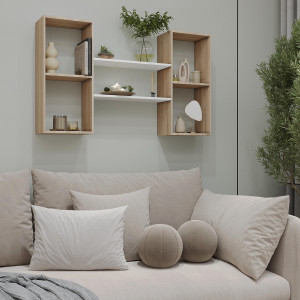 Полиця настінна FT-11 1010х180х600 мм Дуб Сонома/Білий Полиця настінна FT-11 1010х180х600 мм Дуб Сонома/Білий