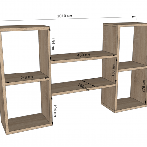 Полиця настінна FT-11 1010х180х600 мм Антрацит Полиця настінна FT-11 1010х180х600 мм Антрацит