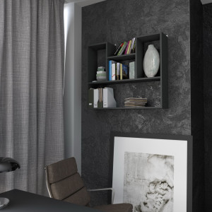 Полиця настінна FT-12 900х200х750 мм Антрацит Полиця настінна FT-12 900х200х750 мм Антрацит