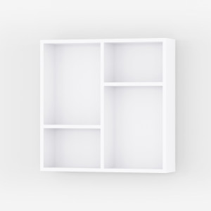 Комплект полиць настінних NP-03 600х150х600 мм Білий Комплект полиць настінних NP-03 600х150х600 мм Білий