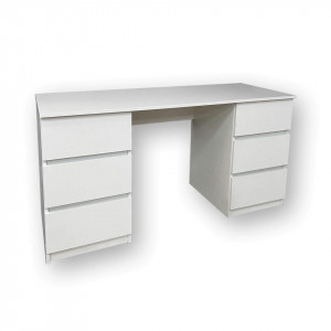 Комп'ютерний стіл Галант 6 шухляд 1400х530х760 мм Білий