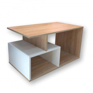Журнальний стіл Комбо 900х500х500 мм Дуб сонома/Білий Журнальний стіл Комбо 900х500х500 мм Дуб сонома/Білий