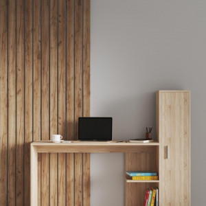 Стіл письмовий S-13 з пеналом 1482x450x1212 мм ДСП Дуб сонома