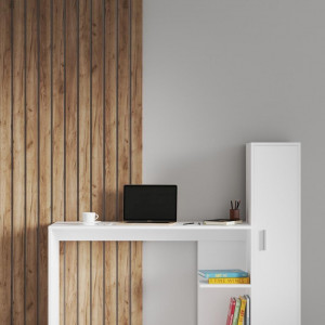 Стіл письмовий S-13 з пеналом 1482x450x1212 мм ДСП Білий