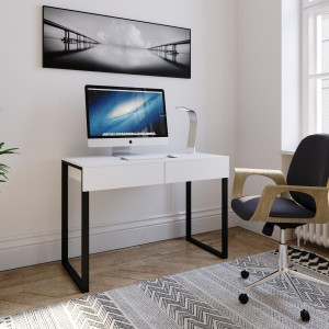 Стіл письмовий FMX-2 у стилі лофт 1100х760х536 мм Білий