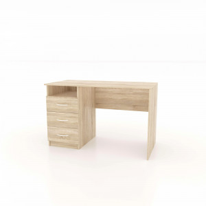 Комп'ютерний стіл Standart S2 з 1 нішею і з ящиками з ручками 1200х600х750 мм ДСП Дуб сонома Комп'ютерний стіл Standart S2 з 1 нішею і з ящиками з ручками 1200х600х750 мм ДСП Дуб сонома