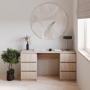 Комп'ютерний стіл Line SL3 з ящиками без ручок 1400х600х750 мм ДСП Дуб сонома