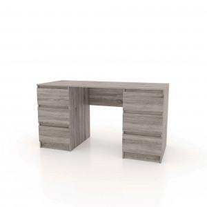 Комп'ютерний стіл Line SL3 з ящиками без ручок 1400х600х750 мм ДСП Дуб сонома/Трюфель